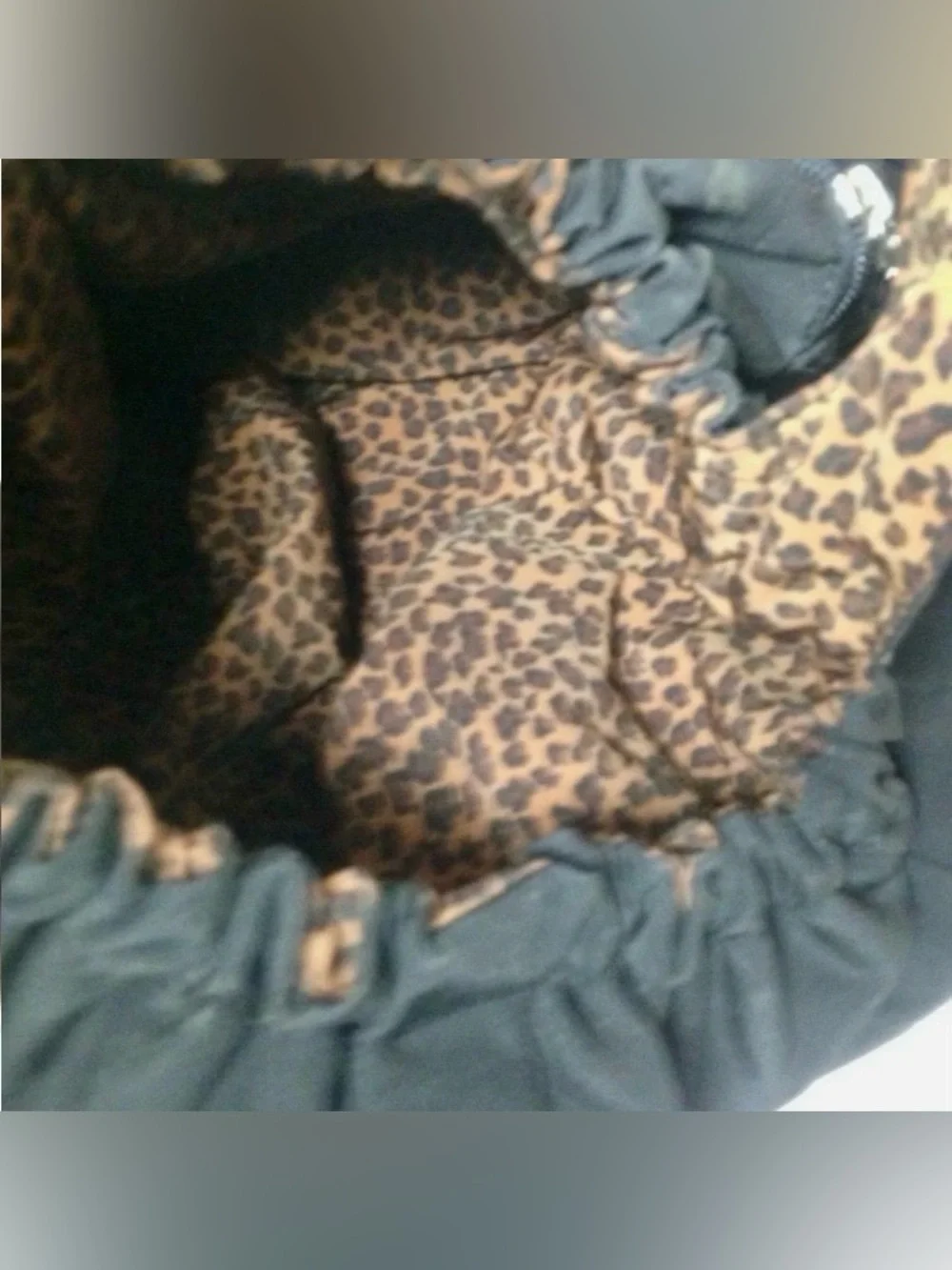 Bottega Veneta Reversible Black and Animal Print Tote Bag 20in x 14in x 6in (kft